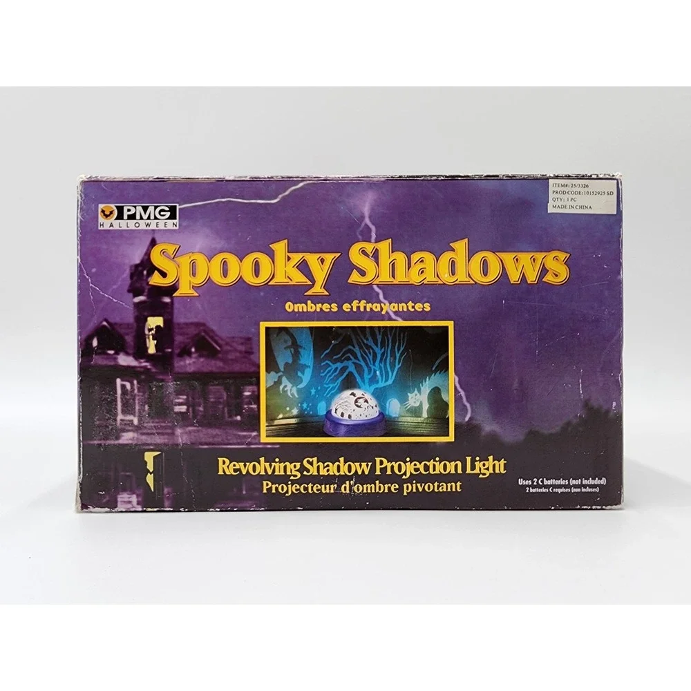 Spooky Shadows Projection Light Halloween Witch‎ Graveyard 2001 Tested & Working
